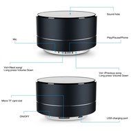 Apltch LED Aluminum Alloy Cylinder Clear Bass Wireless Mini Speakers Handsfree Music Subwoofer Stereo Speaker... N4