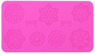 5pc Cake Decorating Molds- Premium Silicone Decoration Molds for Sugarcraft, Fondant, Gumpaste, Resin Mold , Lace... N3