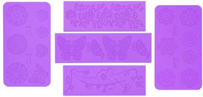 5pc Cake Decorating Molds- Premium Silicone Decoration Molds for Sugarcraft, Fondant, Gumpaste, Resin Mold , Lace... N7