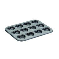 Cake Boss 12 Cup Novelty Nonstick Bakeware Heart Molded Cookie Pan, Gray