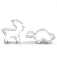 Tiny Cookie Cutter Set - Stainless Steel (Tortoise and Deer) for Anniversary Birthday Wedding Theme Party