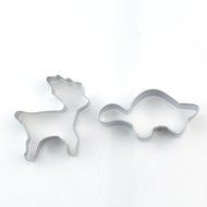 Tiny Cookie Cutter Set - Stainless Steel (Tortoise and Deer) for Anniversary Birthday Wedding Theme Party N2