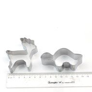 Tiny Cookie Cutter Set - Stainless Steel (Tortoise and Deer) for Anniversary Birthday Wedding Theme Party N5