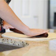 Black Walnut French Style Rolling Pin: Tapered Solid Wood Design. N4