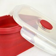 DII Silicone Collapsible, Airtight Food Storage Containers, Dishwasher &amp; Microwave Safe, BPA Free, Snap On Lid... N9