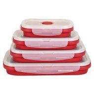DII Silicone Collapsible, Airtight Food Storage Containers, Dishwasher &amp; Microwave Safe, BPA Free, Snap On Lid... N11