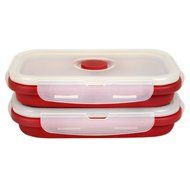 DII Silicone Collapsible, Airtight Food Storage Containers, Dishwasher &amp; Microwave Safe, BPA Free, Snap On Lid... N21