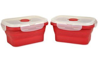 DII Silicone Collapsible, Airtight Food Storage Containers, Dishwasher &amp; Microwave Safe, BPA Free, Snap On Lid... N28
