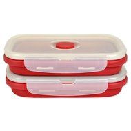 DII Silicone Collapsible, Airtight Food Storage Containers, Dishwasher &amp; Microwave Safe, BPA Free, Snap On Lid... N29