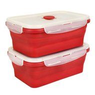 DII Silicone Collapsible, Airtight Food Storage Containers, Dishwasher &amp; Microwave Safe, BPA Free, Snap On Lid... N33