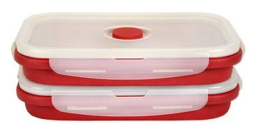 DII Silicone Collapsible, Airtight Food Storage Containers, Dishwasher &amp; Microwave Safe, BPA Free, Snap On Lid... N35