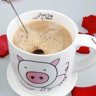 DEESEE(TM) Fashion Hot Drinks Milk Frother Foamer Whisk Mixer Stirrer Egg Beater (Purple) N3