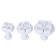 Rokou DIY 3pcs Hydrangea Fondant Cake Decorating Sugar Craft Plunger Cutter Flower Mold Baking Tools N3