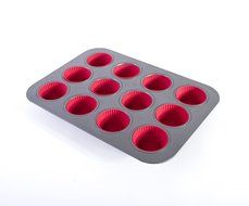 Silicone Baking Cup Liners - 12 Reuseable Non-Stick Baking Cups - Contains NO BPA N2