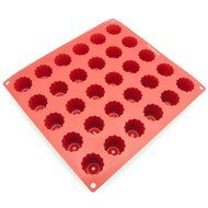 Freshware SM-107RD 15-Cavity Small Silicone Mold for Caneles and Bordelais Fluted Cakes N5