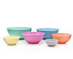 Francois et Mimi 6 Piece Colorful 100% Melamine Mixing Bowls, Mixing Bowl Set (Classsic) N3