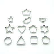 12 Pcs Stainless Steel Cookie Cutter Mold Tool, Cookie Cutter Set