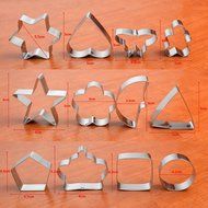 12 Pcs Stainless Steel Cookie Cutter Mold Tool, Cookie Cutter Set N2