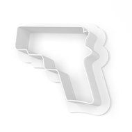 Hand Gun Cookie Cutter - STANDARD - 3 Inches
