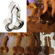 SOOKOO 3 Pack Stainless Steel Cake Cookie Cutter Set Bachelorette Bridal Party Girls Night Favor N6