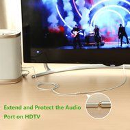 3.5mm Extension, Ugreen Slim 3.5mm Male to Female Stereo Audio Extension Cable Adapter Gold Plated Compatible... N11
