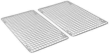 DecoBros 2 Pack 10x16 inches Cooling Rack Wire Steel Pan Grade, Chrome