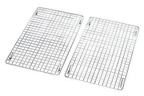 DecoBros 2 Pack 10x16 inches Cooling Rack Wire Steel Pan Grade, Chrome N4