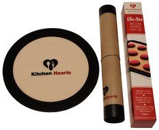 Nonstick Silicone Baking Mat Set [2-pack] Half-sheet Baking Pan Size &amp; Pizza Mat - No Messy Oils - Bake Cookies... N4