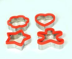 Uniware Large 3 Inches Stainless Steel Cookie Cutter Set of 4 (Heart Cookie Cutter, Star Cookie Cutter and Flower...