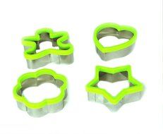 Uniware Large 3 Inches Stainless Steel Cookie Cutter Set of 4 (Heart Cookie Cutter, Star Cookie Cutter and Flower... N8