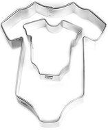 Cybrtrayd 000RM0950-1685 R&amp;M Parent/Child Cookie Cutter Set, 4-Inch and 1 to 1.5-Inch, Baby Bodysuit, Tin