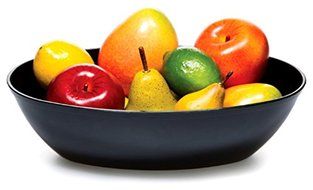 Creative Converting Form and Function Plastic Oval Bowl, Large, Black N2