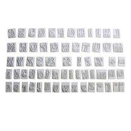 Curtzy TM 64 Piece Alphabet Letter Character Press Stamp Set for Cakes Decorating Fondant Icing