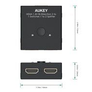 AUKEY HDMI Switcher with 2 Input 1 Output, High Speed HDMI Splitter, Supports 1080P &amp; 3D N5