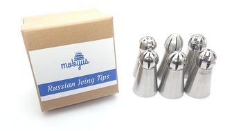 6pcs Russian Ball Icing Tips For Decorating Cakes Pastries Durable Stainless Steel Sphere Piping Tips Easy To... N4