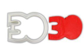 Number 30 Cookie Cutter - STANDARD - 3 Inches