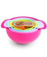 LeNest 10 Piece Compact Mixing Bowls, Multi-Color Food Preparation Set
