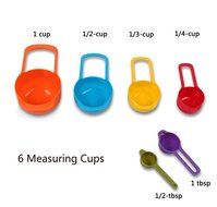 LeNest 10 Piece Compact Mixing Bowls, Multi-Color Food Preparation Set N3