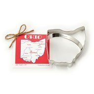 Ohio Cookie and Fondant Cutter - Ann Clark - 4.4 Inches - US Tin Plated Steel