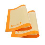 Silicone Baking Mat Set (2) Sheets - Non Stick Cookie Sheets Professional Grade (Orange) - DarNio N2