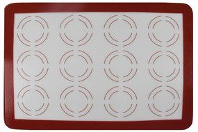 Homankit Silicone Baking Mat for Large Macarons - 11 5/8" x 16 1/2" Non-Stick Cookie Baking Sheet - Red