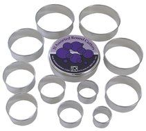 R &amp; M Set of 11 Round Pastry Cutters Set, Assorted