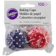 Wilton Baking Cups, Mini, 100-Pack, Patriotic