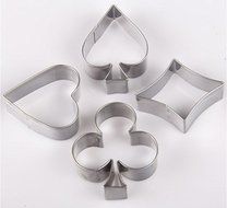 Poker Card Suit 4 Pc Metal Cookie Cutter Set