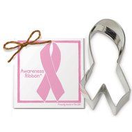 Pink Ribbon Cookie and Fondant Cutter - Ann Clark - 5.5 Inches - US Tin Plated Steel