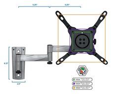 Mount-It! RV TV Mount, Lockable Full Motion TV Wall Mount Designed Specifically for RV or Mobile Home Use Single... N9