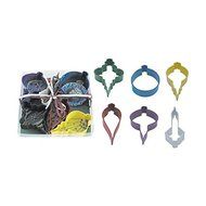 Ornament Colored Tin Cookie Cutter 6 Piece Set L1866