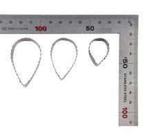 FOUR-C Fondant Tools Rose Leaf Cupcake Cutters Gumpaste Petal for Cake Decorations Color Silver N4