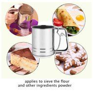 Ace Flour Sifter &ndash; Brilliant 3 Cup Mess Free Flour Sifter | Ergonomic One Handed Design | Superb for Flour and... N7