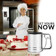 Ace Flour Sifter &ndash; Brilliant 3 Cup Mess Free Flour Sifter | Ergonomic One Handed Design | Superb for Flour and... N8